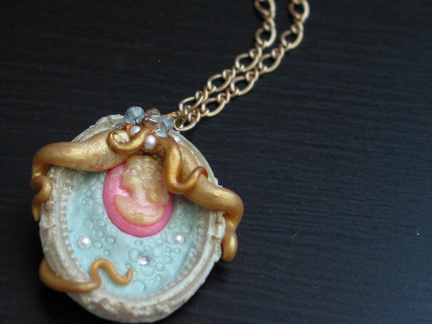 Necklace gothic lolita cameo accessories - Poor Marie