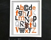 8 x 10 SF GIANTS baseball ABC Nursery Art Print