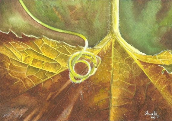 Leaf Tendril - Original Watercolor Painting