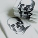 Skull Printed Cotton Hand Towel Napkins - Set of FOUR
