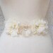 Bridal Sash, Bridal Belt, Wedding, Bridal, Floral, Beaded, Sash, Ivory, Champagne, White - Handmade by FancieStrands