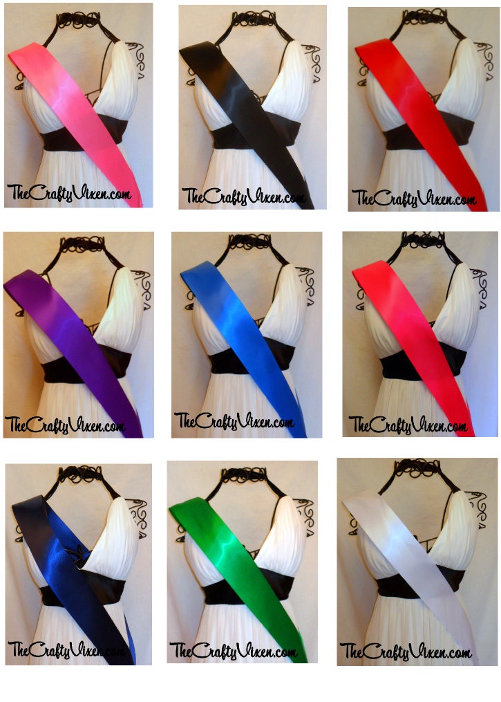 Blank Sash 11 Color Options