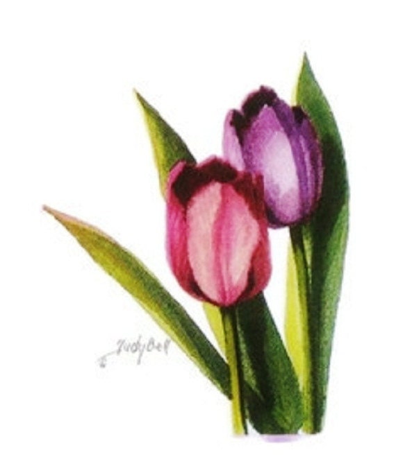 Tulips - Note Cards - Stationery - Watercolor Painting