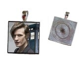Buy 2 Get 1 Free Doctor Who 11th Doctor Matt Smith and Tardis Key Chain, Key Ring, Pendant, Pet Tag