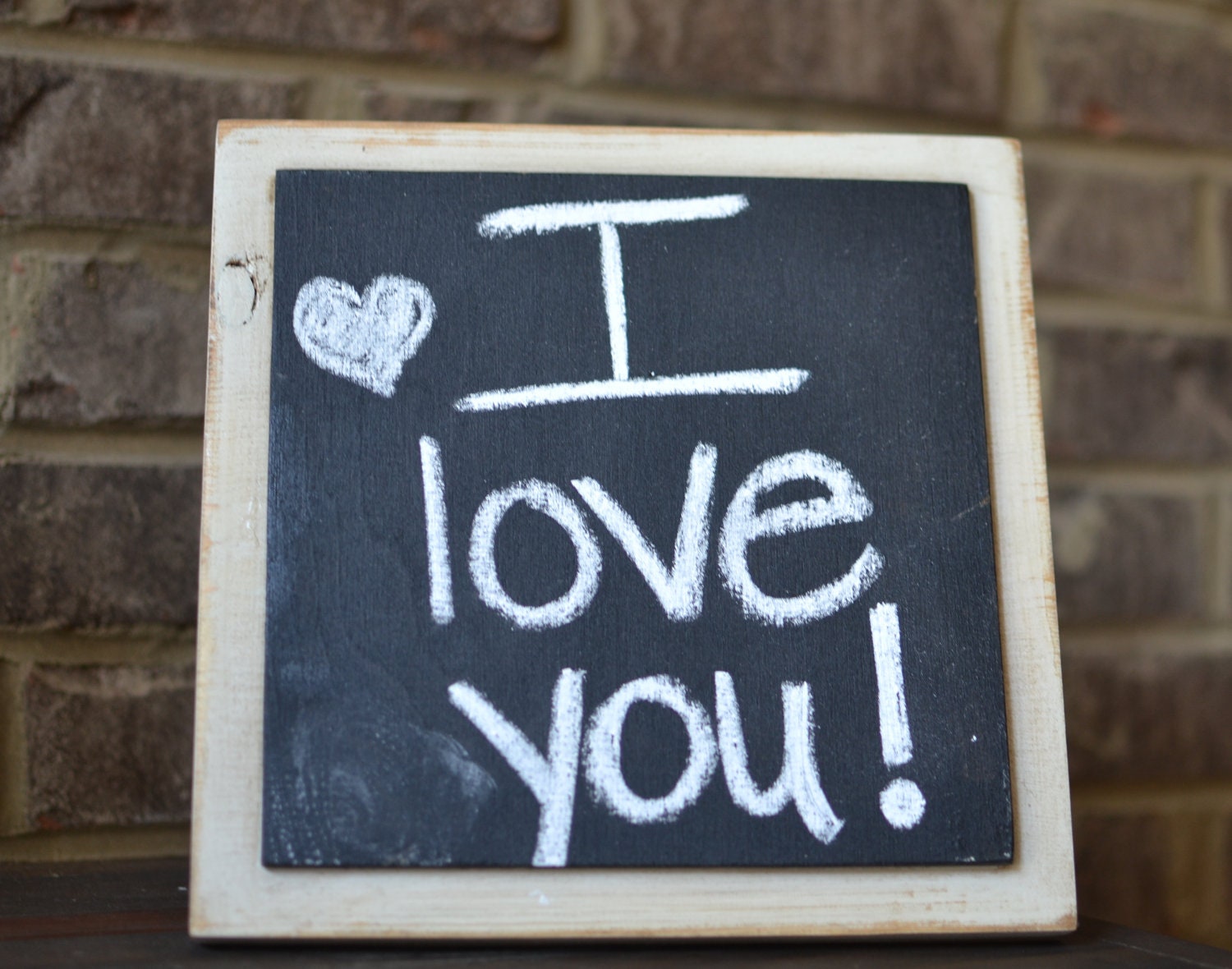 Distressed Chalkboard Block - 8x8