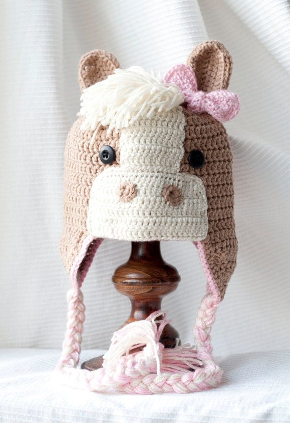 Custom Crocheted Horse Hat