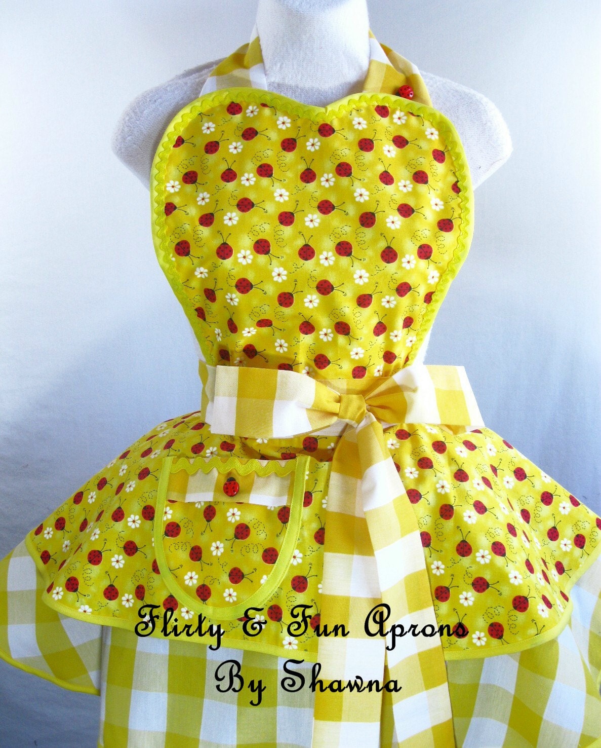 Yellow Lady Bug Apron