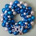 JOYFUL BLUES of HANUKKAH or Christmas Ornament Wreath