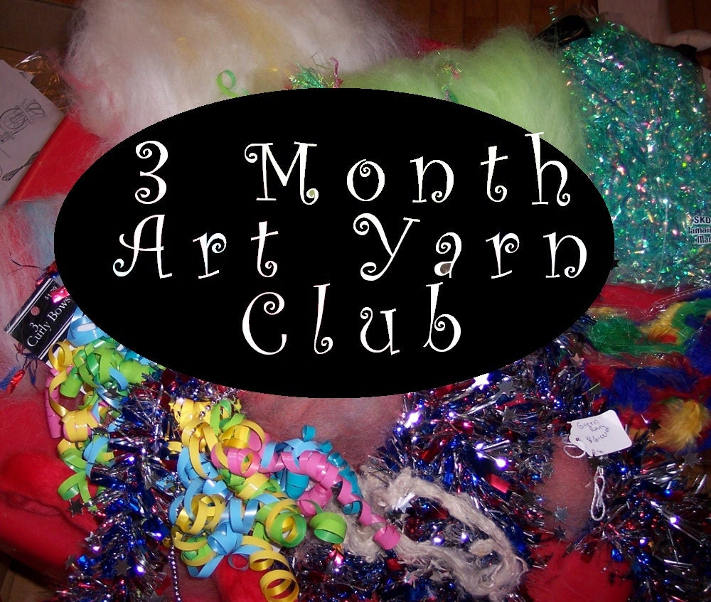 Art Yarn Club - 3 months, One Handspun Art Yarn Skein per Month