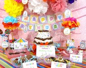PRINTABLE- Carousel Birthday Party Full Collection Personalized - Printable Party Package - Party Set - Custom - Paper Art by Marlene Campos