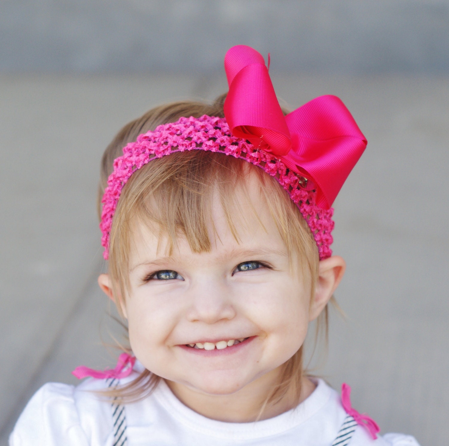 hot pink boutique hair Bow....baby bow...infant hairbow..hot pink..newborn headband, toddler and girls...girl head band