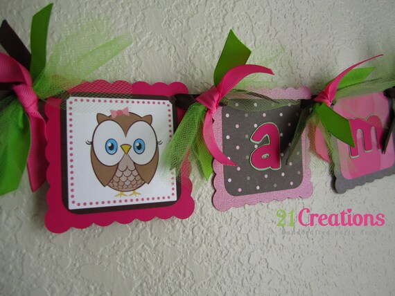 Owl Look Whoo's One high chair banner - "I am 1" Il_570xn