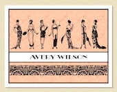 1920s Fashions - Personalized Note Cards (10 Folded)