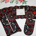 Black Cup Cozy, Tissue Cover, Key Chain Gift Set