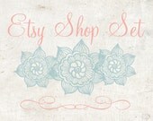 Professional Premade Etsy Shop Set - Glorious Vintage- (Banner, avatar, placeholders)