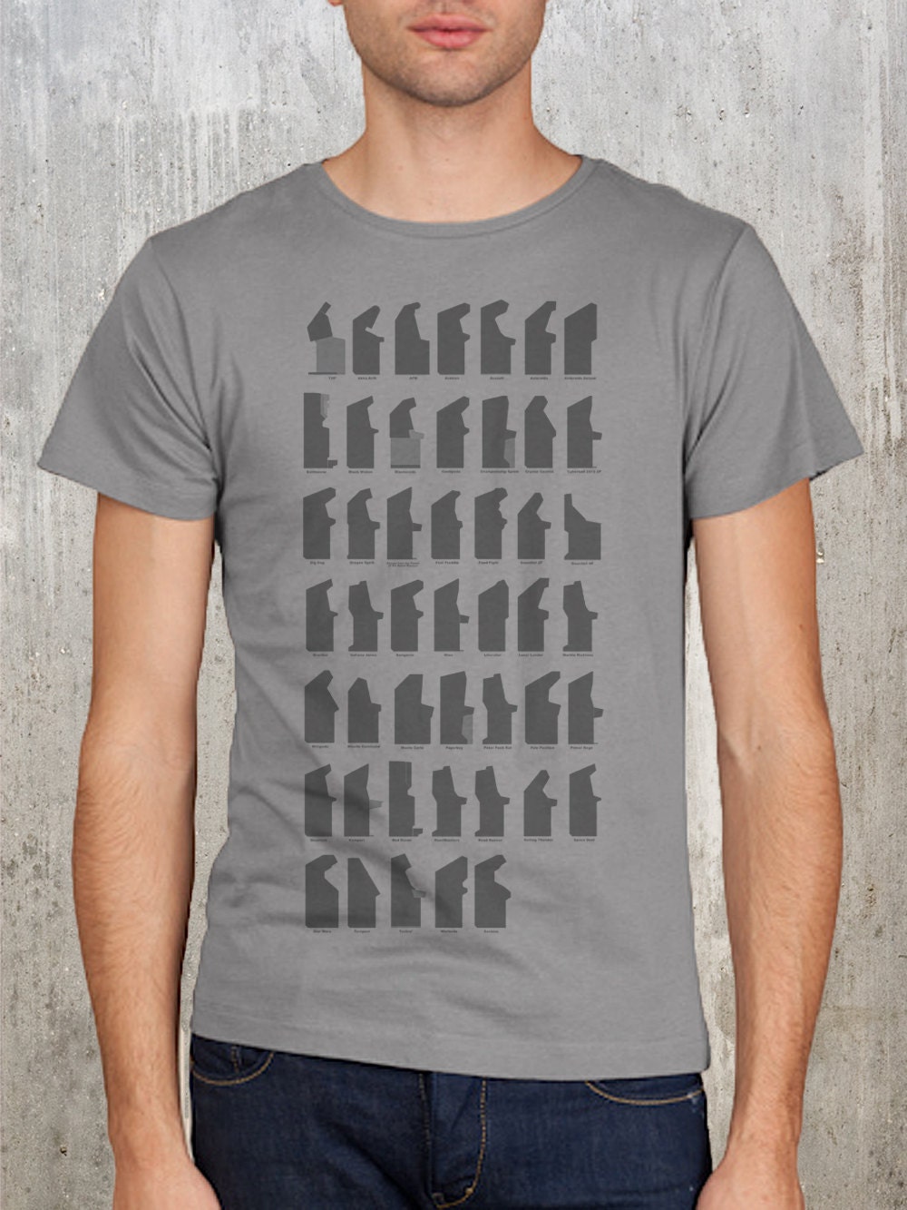 Atari Cabinet Collection - Men's Screen Printed T-Shirt - Available in S, M, L, XL and 2XL