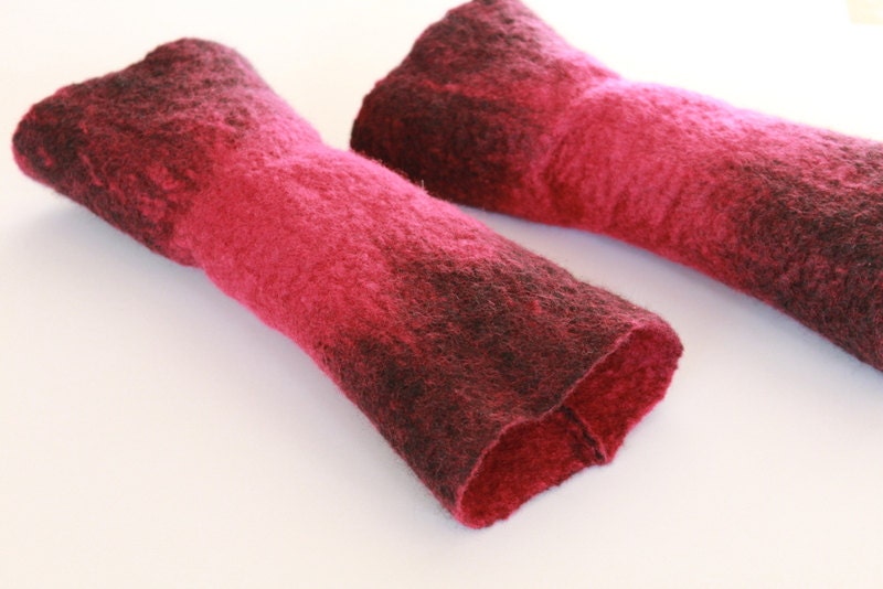 Felted arm warmers felted wrist warmers