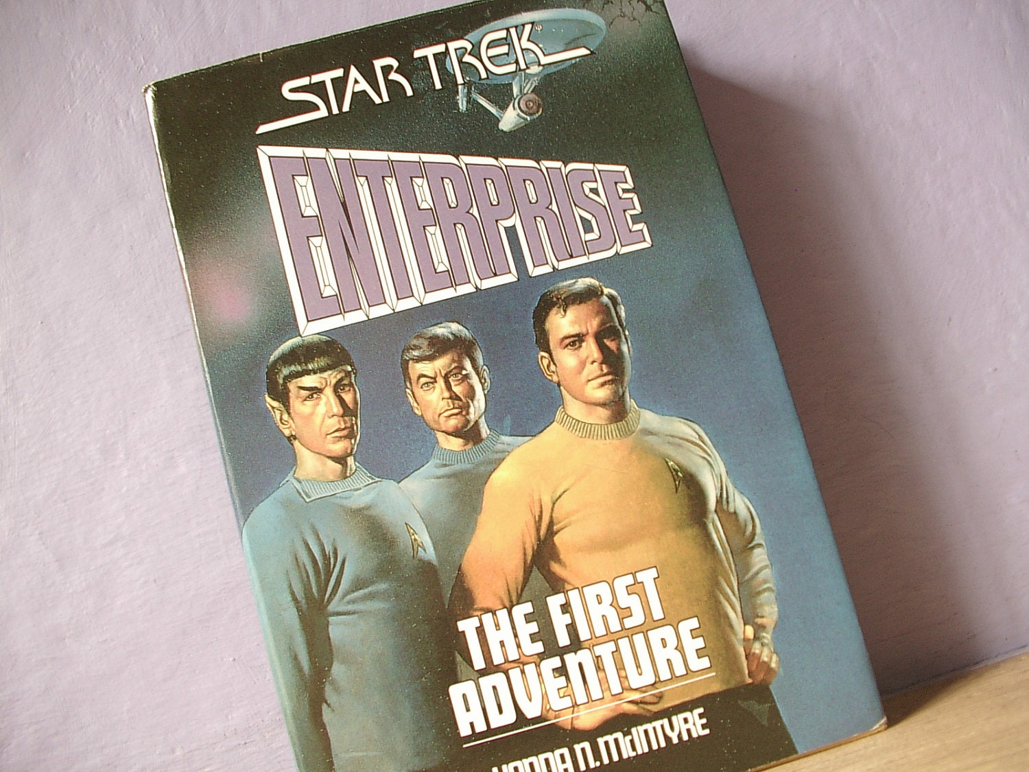 vintage Star Trek The First Adventure, 1986, first edition science fiction book, hardcover, nerd geek book, 1960's television