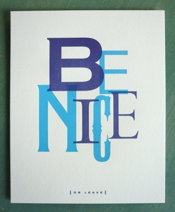Be Nice Print Blue/Purple