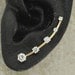 Ear Pin with  Five Cubic Zirconias - single side