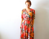 50% OFF Vintage summer modest belted dress
