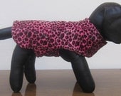 Fashionable leopard faux fur dog coat size small