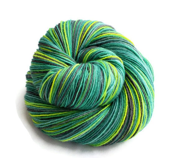 BFL nylon sock yarn - hand dyed British wool - superwash - "Beanie" - UK Seller