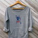 you handsome devil Boston Terrier Sweatshirt, Bowtie Dog Sweater, Grey Sweater, S,M,L,XL