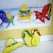 Flip Flop Hat Stained Glass Suncatcher Ensemble handmade
