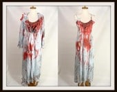 2pc Custom Made Bloody Nightgown & Robe Peignoir Sexy Zombie Vampire Night Walker S M