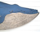 Humpback Whale Sign Nautical Wall Decor Beach Coastal Art