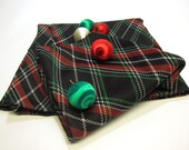 1970s Christmas plaid maxi skirt - size medium -Sears