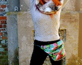 100% cotton FLAMINGO print fabric. Turquoise and hot pink metal zips. Bumbag fanny pack