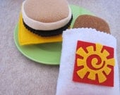 Felt Food Set - Sausage Biscuit Sandwich and Hashbrown Patty