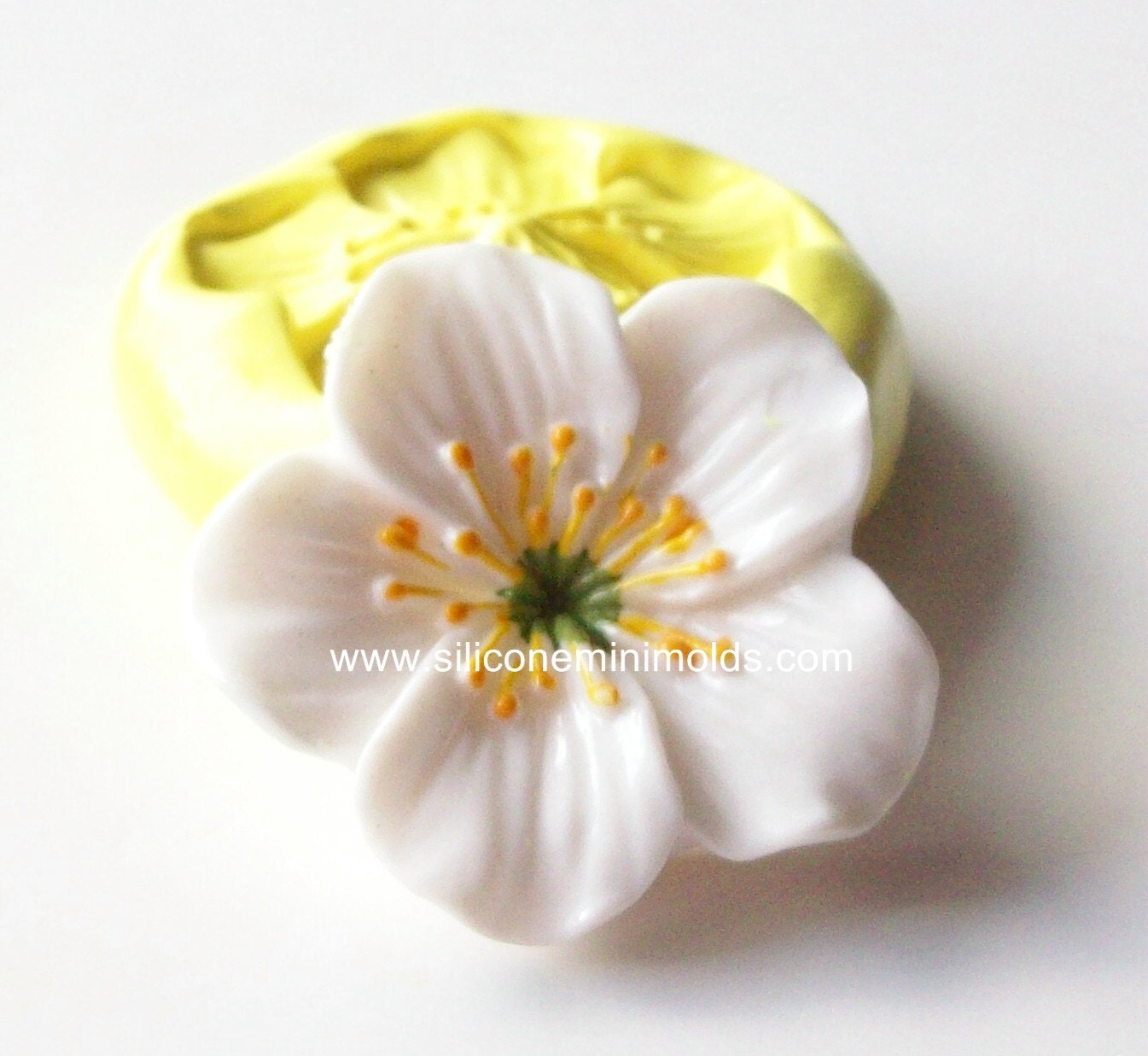 Cherry blossom mold 603 - silicone mold, craft mold, porcelain mold, jewelry mold, food mold, pop up mold, clays mold. flexible mold