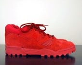 Vtg 80s L.A. Gear Red Suede Sneakers/Tennis Shoes Sz 7.5