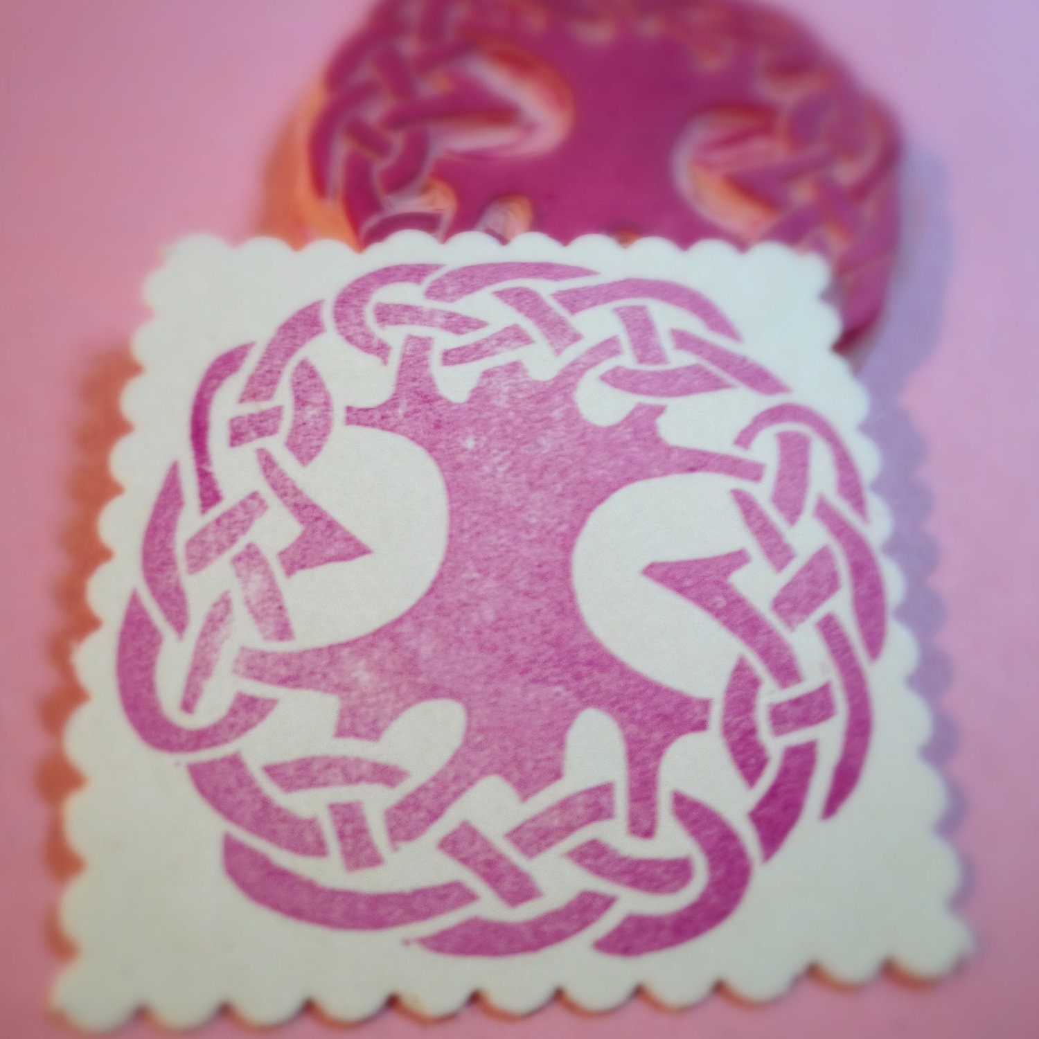Celtic Tree of Life Rubber Stamp For Mulsin Bags DIY Engagement Wedding Decoration
