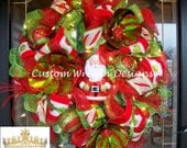 Christmas Santa Luxe Wreath with Matching Garland and Lights