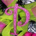 Lime and Pink with Paisley Mesh Wreath (with letter of your choice)