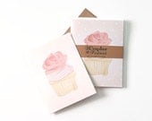 Yummy Cupcake Card Set of 6 - Celebration, Congratulations, or Birthday Illustrated Note Card