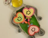 Girl magnet stained glass (vitrage) handmade by dalit glass free shipping