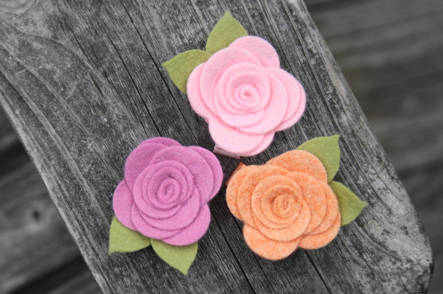Baby Flower Hair Clip, Felt Flower Hair Clips for baby, infant, toddler tween teen adult, 2 SIZES available - OVER 30 COLORS to choose from