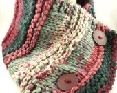 Hand Knit Scarf, Chunky knitted Cowl,  Winter Fashion scarf