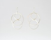 Brushed circles earrings