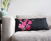 Decorative Pillow. Recycled Embroidered Silk Japanese Obi Sash. Dazzling. Romantic. Eco. Unique, OOAK. Designer 30x65cm 12x26''