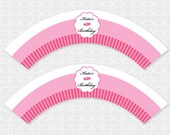 Pink Candy Party Cupcake Wrappers - Personalized Printable Il_170x135