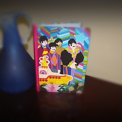 Kindle Fire 7"(not HD), Kindle Touch,  4 & K Paperwhite  "Yellow Submarine" Upcycled RooKCasE