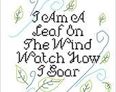 Leaf On The Wind Cross Stitch Pattern