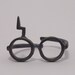Harry Potter ring.Lightning scar.Sterling silver glasses ring.Adjustable geek jewelry.Gift under 25.
