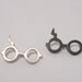 Harry Potters post earrings.Lightning scar.Sterling silver glasses stud earrings.Geek teen jewelry.Birthday gift.